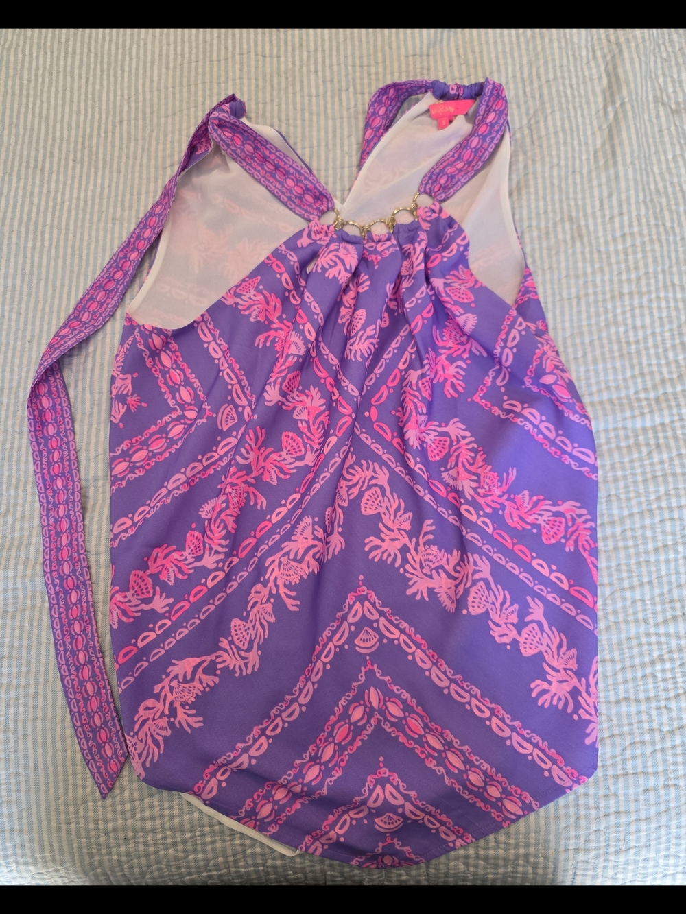 Lilly Pulitzer Purple & Pink‎ Halter Tank Top